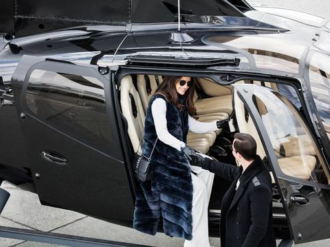 Helicopter woman