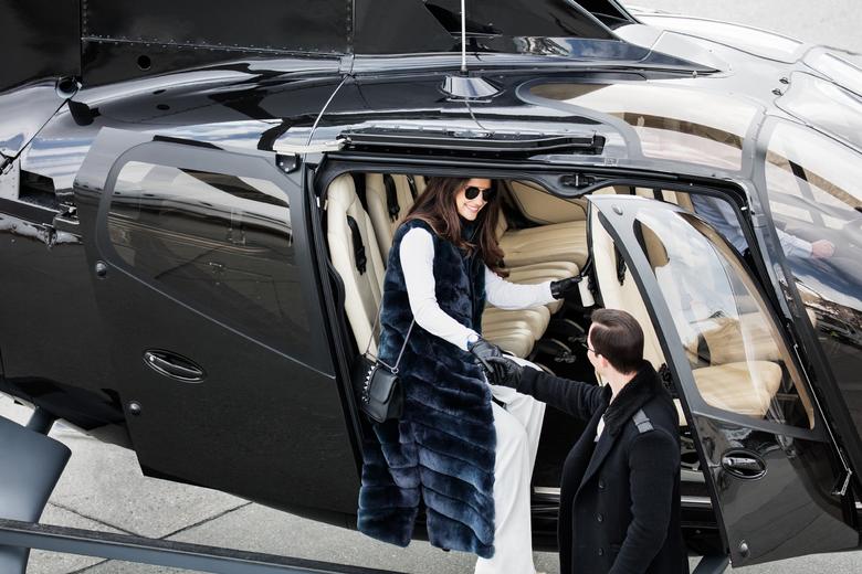 Helicopter woman
